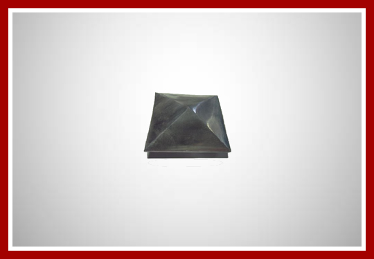 Chapéu de alumínio para tubo quadrado