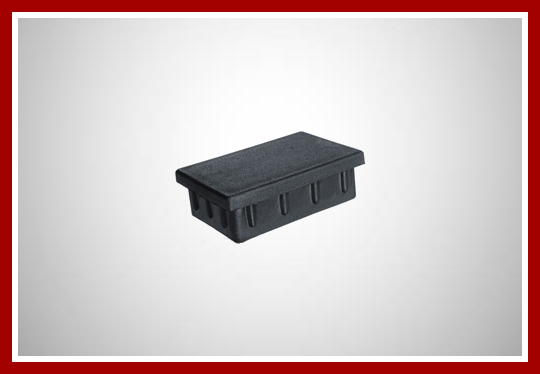 Chapéu de plástico para tubo retangular