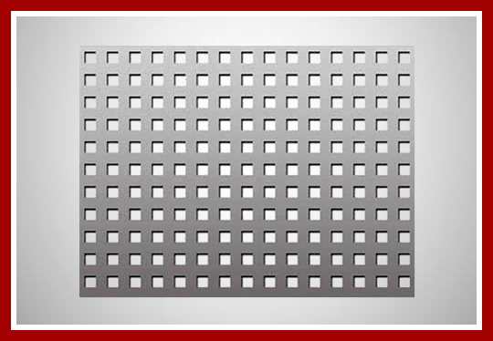 Chapa 18 perfurada furo quadrado