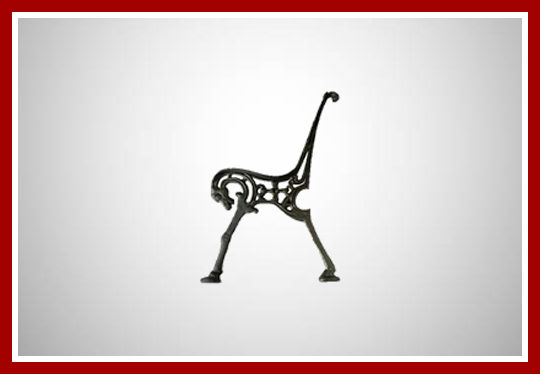 Pé de banco em ferro fundido