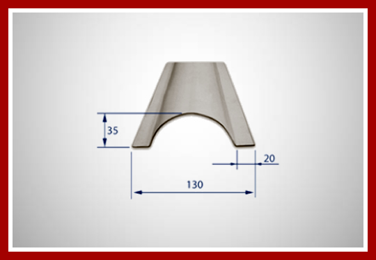 Tira de búzio para portão chapa 24