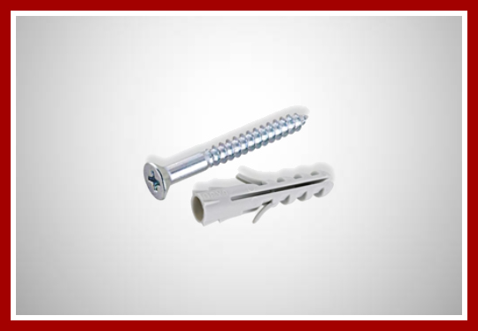 Parafuso fenda com bucha