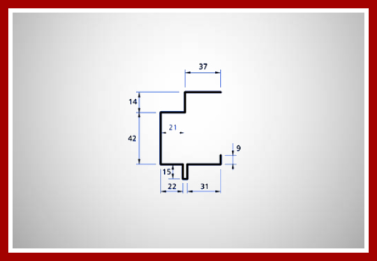 Perfil caixão linha 25