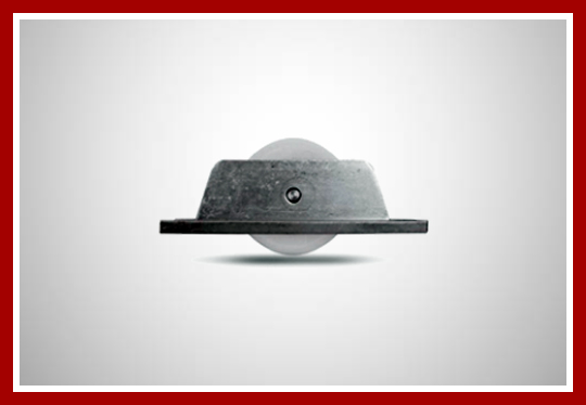 Roldana de nylon com caixa superior aberta para ferro redondo