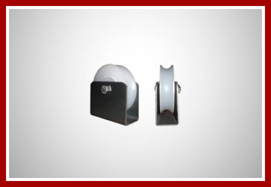 Roldana de nylon com caixa para ferro redondo